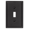 Moderne Matte Black Steel - 1 Toggle Wallplate - Wallplate Warehouse 148TMB 070686008546 1 Toggle