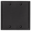 Moderne Matte Black Steel - 2 Blank Wallplate - Wallplate Warehouse 148BBMB - B 070686020111 2 Blank