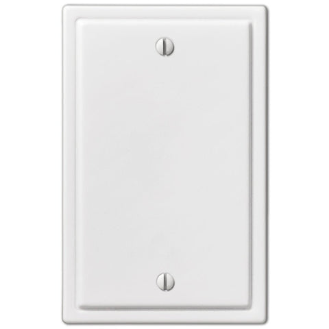 Moderne White Steel - 1 Blank Wallplate - Wallplate Warehouse 148BW 070686562697 1 Blank