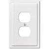 Moderne White Steel - 1 Duplex Wallplate - Wallplate Warehouse 148DW 070686562604 1 Duplex