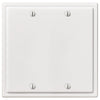 Moderne White Steel - 2 Blank Wallplate - Wallplate Warehouse 148BBW - B 070686020180 2 Blank