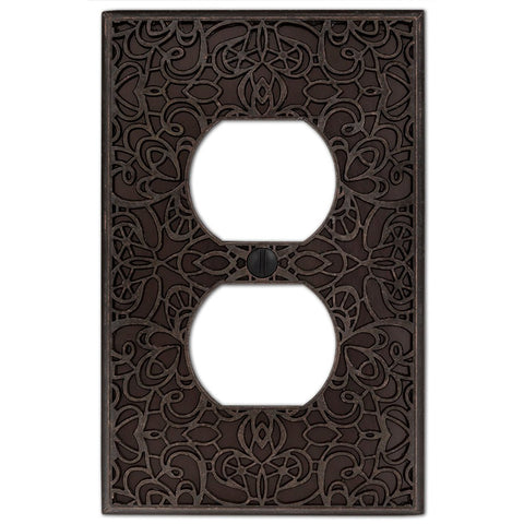 Momfort Aged Bronze Cast - 1 Duplex Wallplate - Wallplate Warehouse 73DDB 070686585900 1 Duplex