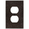 Momfort Aged Bronze Cast - 1 Duplex Wallplate - Wallplate Warehouse 73DDB 070686585900 1 Duplex