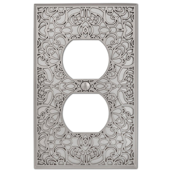 Momfort Satin Nickel Cast - 1 Duplex Wallplate - Wallplate Warehouse 73DN 070686585245 1 Duplex
