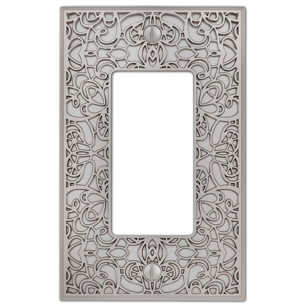 Momfort Satin Nickel Cast - 1 Rocker Wallplate - Wallplate Warehouse 73RN 070686585252 1 Rocker