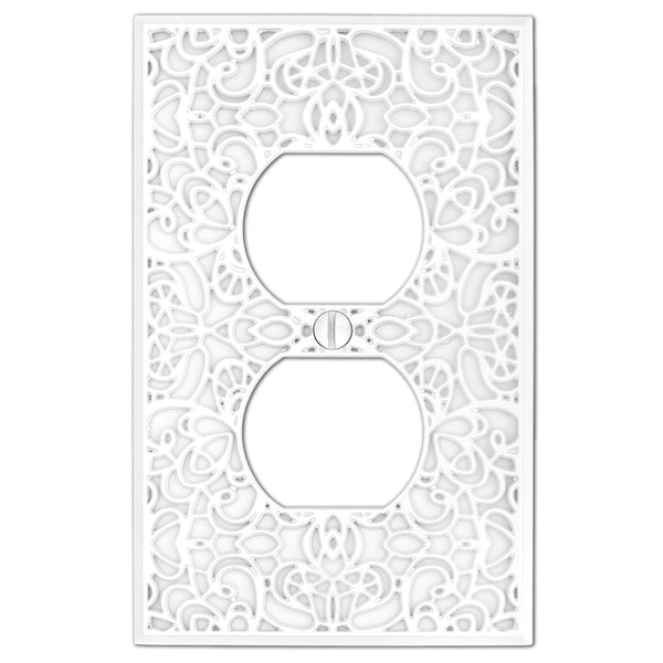 Momfort White Cast - 1 Duplex Wallplate - Wallplate Warehouse 73DW 070686585825 1 Duplex