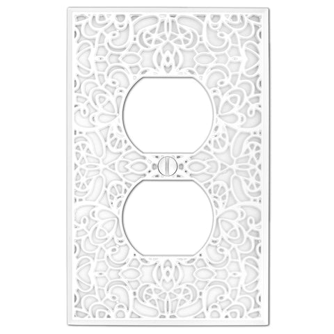 Momfort White Cast - 1 Duplex Wallplate - Wallplate Warehouse 73DW 070686585825 1 Duplex