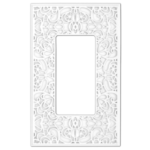 Momfort White Cast - 1 Rocker Wallplate - Wallplate Warehouse 73RW 070686585832 1 Rocker