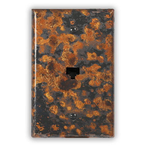 Mottled Copper - 1 Data Jack Wallplate - Wallplate Warehouse MOTTCOP1DJ 819332023577