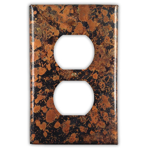 Mottled Copper - 1 Duplex Wallplate - Wallplate Warehouse MOTTCOP1D 819332023515 1 Duplex