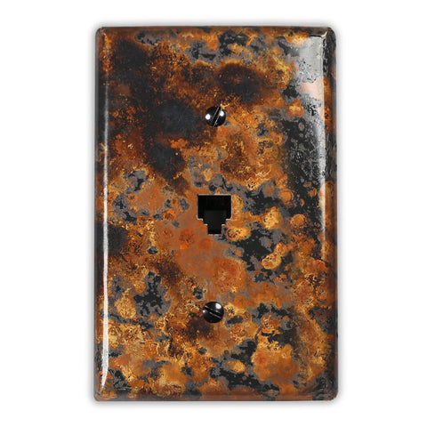 Mottled Copper - 1 Phone Jack Wallplate - Wallplate Warehouse MOTTCOP1PJ 819332023560
