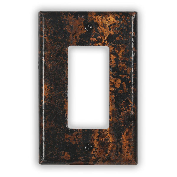 Mottled Copper - 1 Rocker Wallplate - Wallplate Warehouse MOTTCOP1R 819332023416 1 Rocker