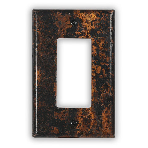 Mottled Copper - 1 Rocker Wallplate - Wallplate Warehouse MOTTCOP1R 819332023416 1 Rocker