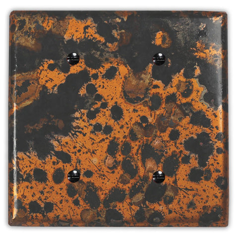 Mottled Copper - 2 Blank Wallplate - Wallplate Warehouse MOTTCOP2B 819332023546 2 Blank
