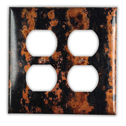 Mottled Copper - 2 Duplex Wallplate - Wallplate Warehouse MOTTCOP2D 819332023522 2 Duplex