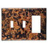 Mottled Copper - 2 Toggle / 1 Rocker Wallplate - Wallplate Warehouse MOTTCOP2T1R 819332023492 2 Toggle / 1 Rocker
