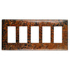 Mottled Copper - 5 Rocker Wallplate - Wallplate Warehouse MOTTCOP5R 819332023454 5 Rocker