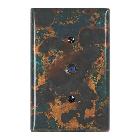 Mystic Topaz Copper - 1 Cable Jack Wallplate - Wallplate Warehouse MYTOCOP1CJ 819332023799