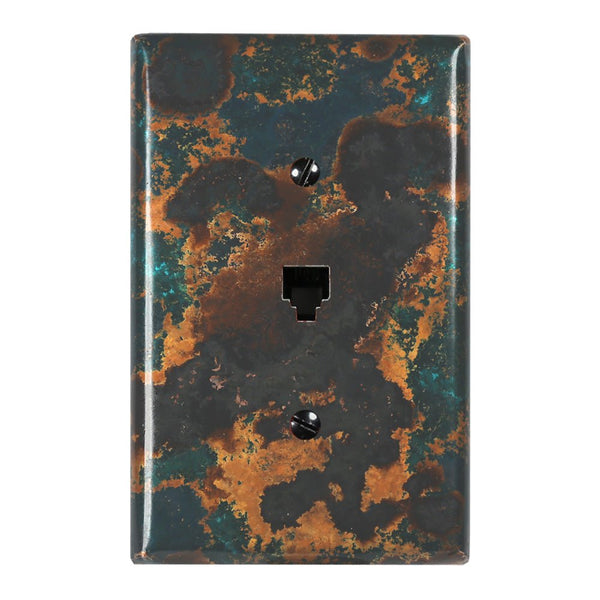 Mystic Topaz Copper - 1 Phone Jack Wallplate - Wallplate Warehouse MYTOCOP1PJ 819332023805