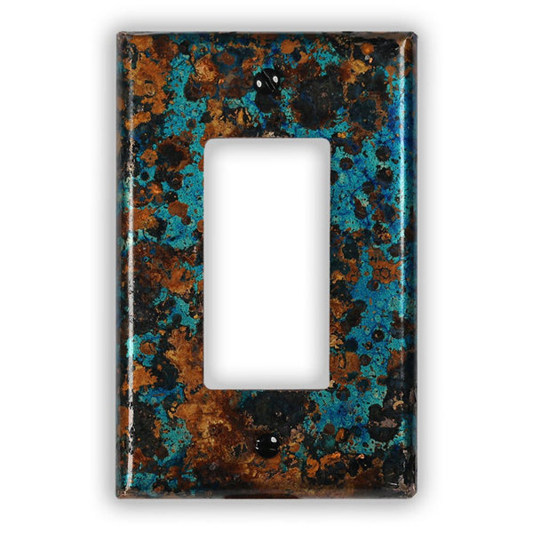 Mystic Topaz Copper - 1 Rocker Wallplate - Wallplate Warehouse MYTOCOP1R 819332023652 1 Rocker