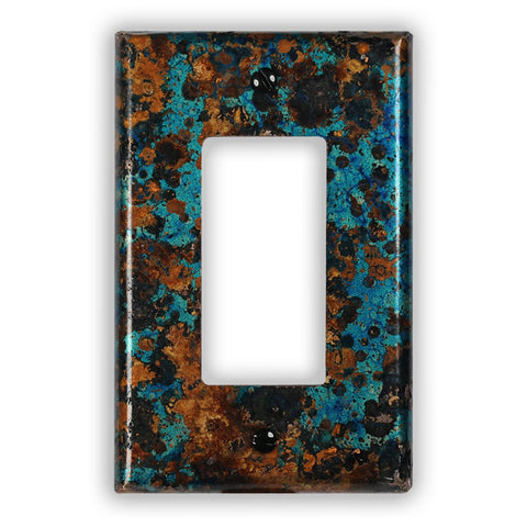 Mystic Topaz Copper - 1 Rocker Wallplate - Wallplate Warehouse MYTOCOP1R 819332023652 1 Rocker