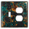 Mystic Topaz Copper - 1 Toggle / 1 Duplex Wallplate - Wallplate Warehouse MYTOCOP1T1D 819332023713 1 Toggle / 1 Duplex