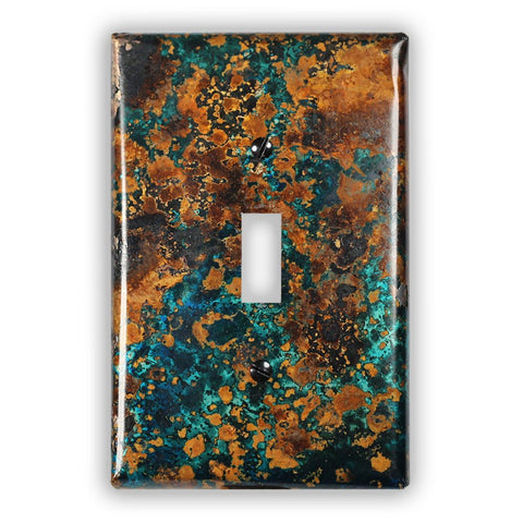 Mystic Topaz Copper - 1 Toggle Wallplate - Wallplate Warehouse MYTOCOP1T 819332023607 1 Toggle