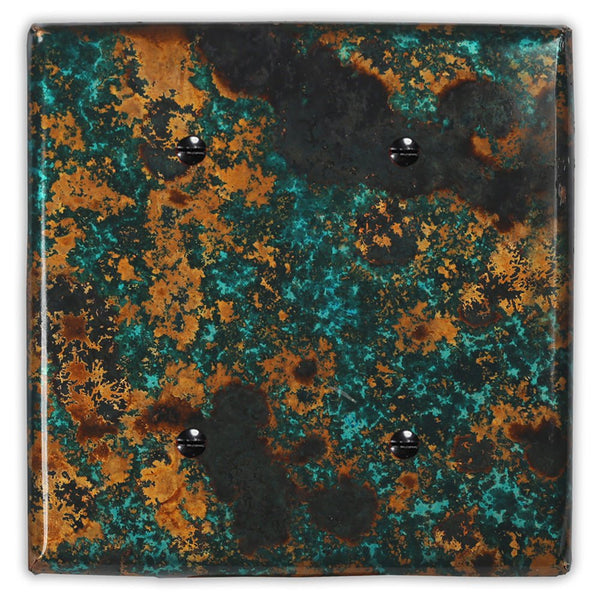 Mystic Topaz Copper - 2 Blank Wallplate - Wallplate Warehouse MYTOCOP2B 819332023782 2 Blank