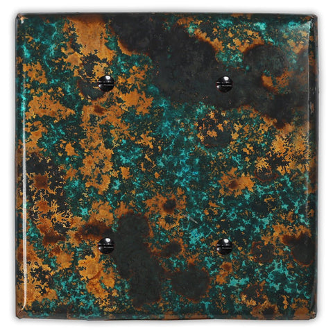 Mystic Topaz Copper - 2 Blank Wallplate - Wallplate Warehouse MYTOCOP2B 819332023782 2 Blank