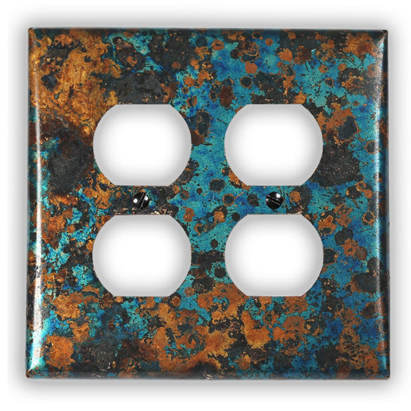 Mystic Topaz Copper - 2 Duplex Wallplate - Wallplate Warehouse MYTOCOP2D 819332023768 2 Duplex
