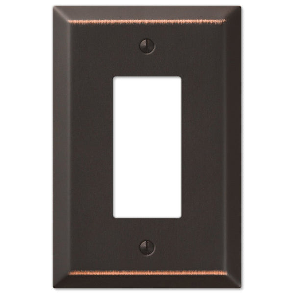 Oversized Aged Bronze Steel - 1 Rocker Wallplate - Wallplate Warehouse 463RDB 070686572634 1 Rocker