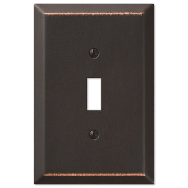 Oversized Aged Bronze Steel - 1 Toggle Wallplate - Wallplate Warehouse 463TDB 070686572610 1 Toggle
