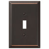 Oversized Aged Bronze Steel - 1 Toggle Wallplate - Wallplate Warehouse 463TDB 070686572610 1 Toggle