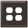 Oversized Aged Bronze Steel - 2 Duplex Wallplate - Wallplate Warehouse 463DDDB 070686572672 2 Duplex