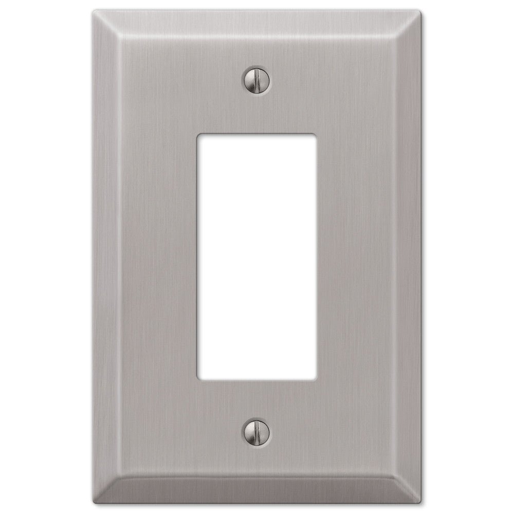 Oversized Brushed Nickel Steel - 1 Rocker Wallplate