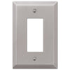 Oversized Brushed Nickel Steel - 1 Rocker Wallplate - Wallplate Warehouse 463RBN 070686572528 1 Rocker