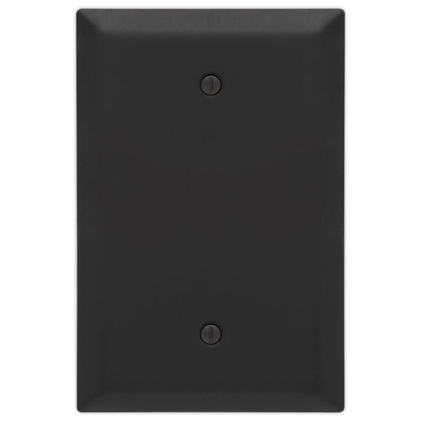 Oversized Matte Black Steel - 1 Blank Wallplate - Wallplate Warehouse 463BMB - B 070686021361 1 Blank
