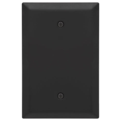 Oversized Matte Black Steel - 1 Blank Wallplate - Wallplate Warehouse 463BMB - B 070686021361 1 Blank