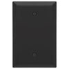 Oversized Matte Black Steel - 1 Blank Wallplate - Wallplate Warehouse 463BMB - B 070686021361 1 Blank