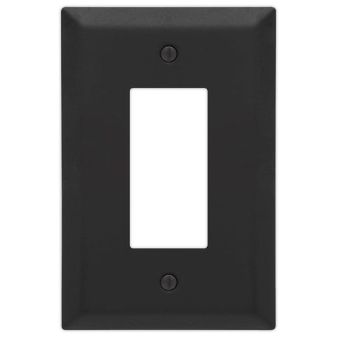 Oversized Matte Black Steel - 1 Rocker Wallplate - Wallplate Warehouse 463RMB - B 070686021293 1 Rocker