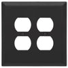 Oversized Matte Black Steel - 2 Duplex Wallplate - Wallplate Warehouse 463DDMB - B 070686021279 2 Duplex
