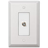 Oversized White Steel - 1 Cable Jack Wallplate - Wallplate Warehouse 463CXW 070686582336 Cable Jacks
