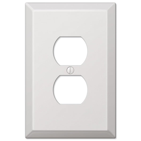 Oversized White Steel - 1 Duplex Wallplate - Wallplate Warehouse 463DW 070686572405 1 Duplex