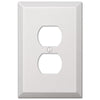 Oversized White Steel - 1 Duplex Wallplate - Wallplate Warehouse 463DW 070686572405 1 Duplex