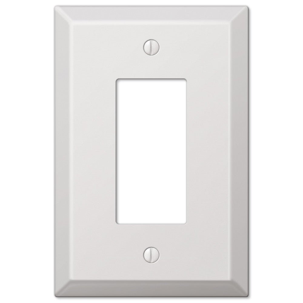 Oversized White Steel - 1 Rocker Wallplate