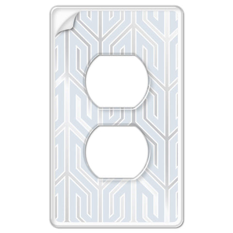 Paper - It Clear Screwless Plastic - 1 Duplex Wallplate - Wallplate Warehouse 99D 070686169957 1 Duplex