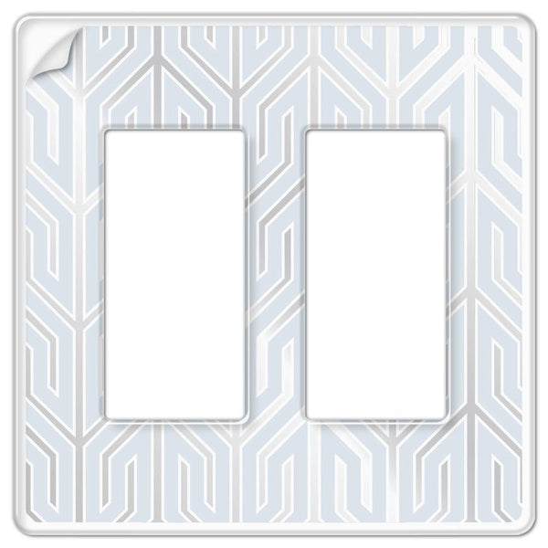Paper - It Clear Screwless Plastic - 2 Rocker Wallplate - Wallplate Warehouse 99RR 070686169971 2 Rocker