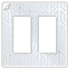 Paper - It Clear Screwless Plastic - 2 Rocker Wallplate - Wallplate Warehouse 99RR 070686169971 2 Rocker