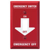 Pro Red Emergency Steel - 1 Toggle Wallplate - Wallplate Warehouse C972T 070686578315 1 Toggle