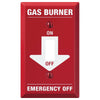 Pro Red Gas Burner Steel - 1 Toggle Wallplate - Wallplate Warehouse C974T 070686452493 1 Toggle